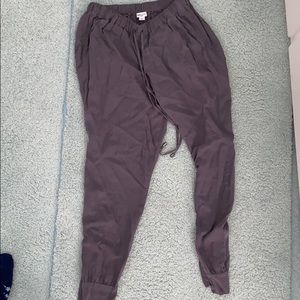 Appended Grey soft draw string jogger